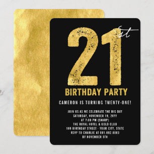 Invitación a la fiesta moderna de cumpleaños númer