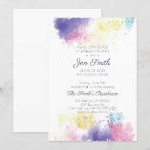 Invitación a la fiesta moderna de graduación de co