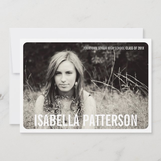 Invitación a la fiesta moderna de graduación de fo (Anverso)