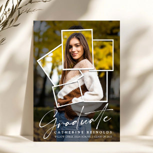 Invitación a la fiesta moderna de graduación de fo