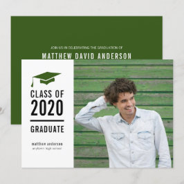 Invitación a la fiesta moderna de graduación de pa