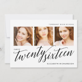 Invitación a la fiesta moderna de graduación de tr