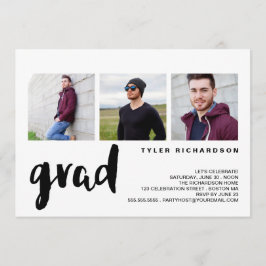 Invitación a la fiesta moderna de graduación de tr
