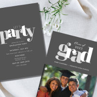 Invitación a la fiesta moderna de graduación digit