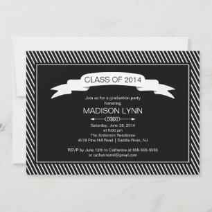 Invitación a la fiesta moderna de graduación en bl