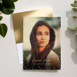 Invitación a la fiesta moderna de graduación fotog