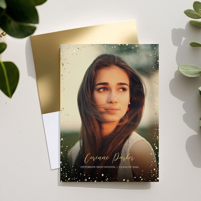 Invitación a la fiesta moderna de graduación fotog (Subido por el creador)