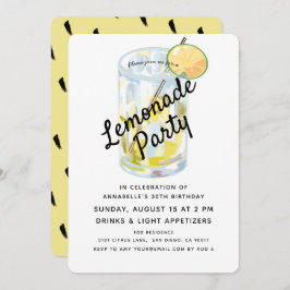 Invitación a la fiesta moderna de la Lemonade en b