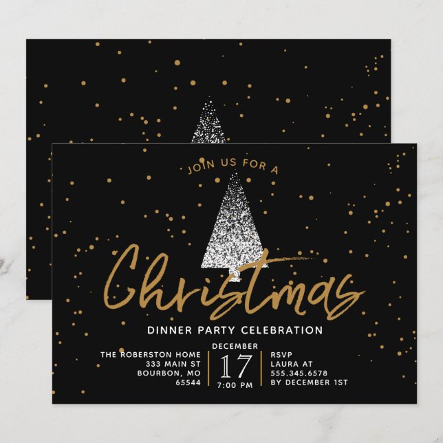 Invitación a la fiesta moderna de los árboles de N (Anverso / Reverso)