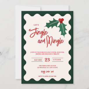 Invitación a la fiesta moderna de Navidad Jingle M