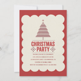 Invitación a la fiesta moderna del Árbol de Navida
