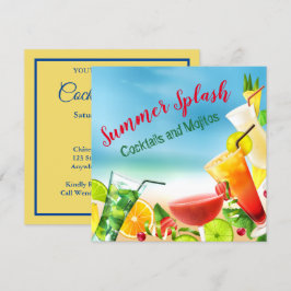 Invitación a la fiesta Mojito de cóctel de verano
