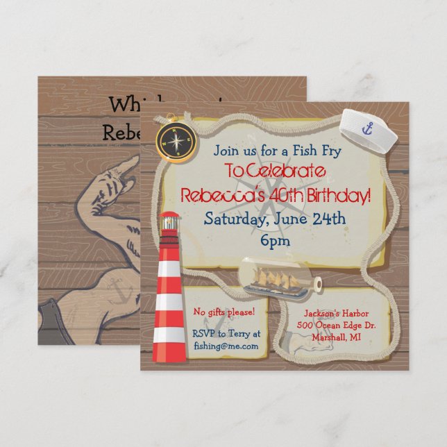 Invitación a la fiesta náutica (Anverso / Reverso)