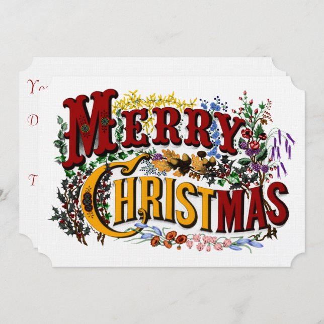 Invitación a la fiesta navideña (Anverso / Reverso)