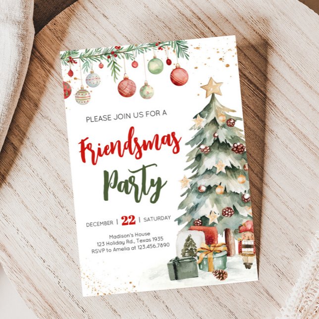Invitación a la fiesta navideña (Friendsmas Christmas Party Invitation)