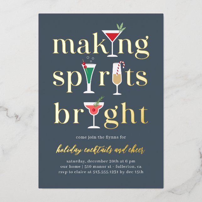 Invitación a la fiesta navideña de los navidades (Anverso)