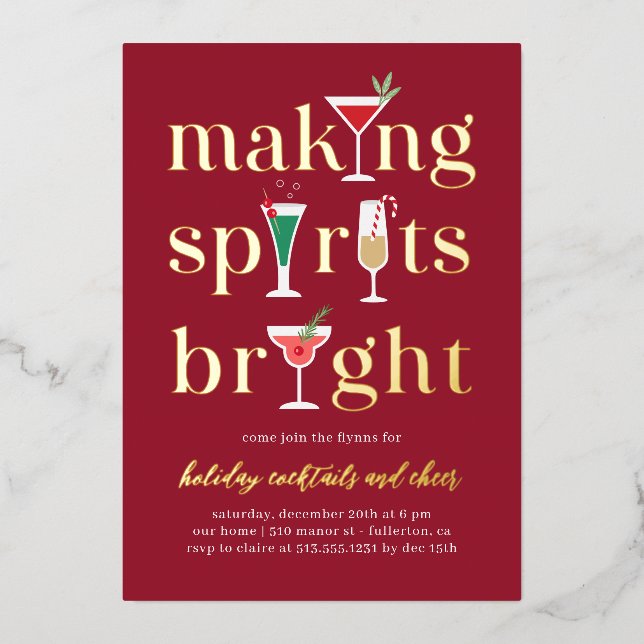 Invitación a la fiesta navideña de los navidades (Anverso)