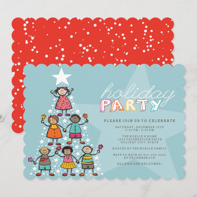 Invitación a la fiesta navideña de los niños de lo (Anverso / Reverso)