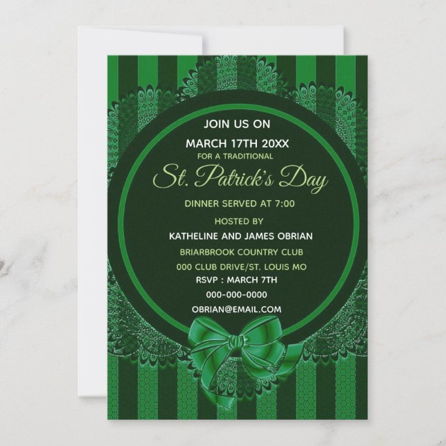 Invitación a la fiesta navideña de San Patricio (Anverso)