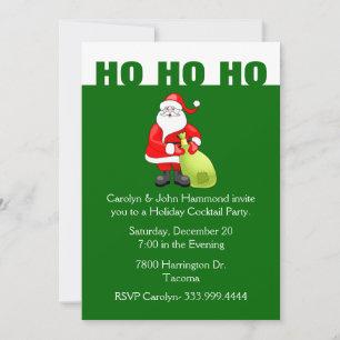 Invitación a la fiesta navideña de Santa Claus