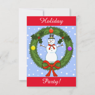 Invitación a la fiesta navideña de Snowman (Person