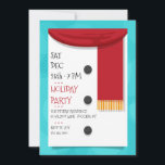 Invitación a la fiesta navideña del rojo miedo<br><div class="desc">Un diseño divertido con una bufanda roja contra una "barriga" blanca con tres botones... usualmente usado por Frosty el Hombre de Nieve. Diseñada por Freepik). () La tarjeta es fácil de personalizar con su redacción, fuente, color de fuente, opciones de forma de papel y elección de seis tipos de papel.()...</div>