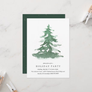 Invitación a la fiesta navideña en invierno