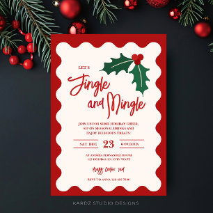 Invitación a la Fiesta Navideña Festiva Jingle Min