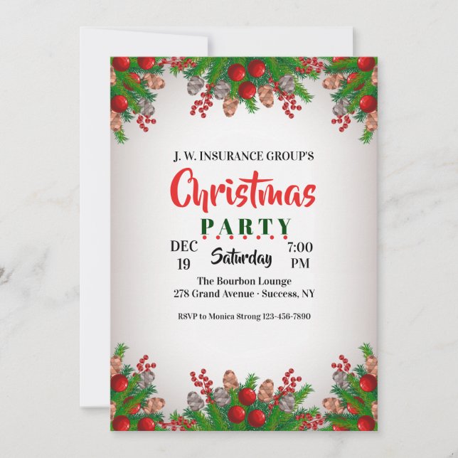 Invitación a la Fiesta Navideña Jubilosa (Anverso)