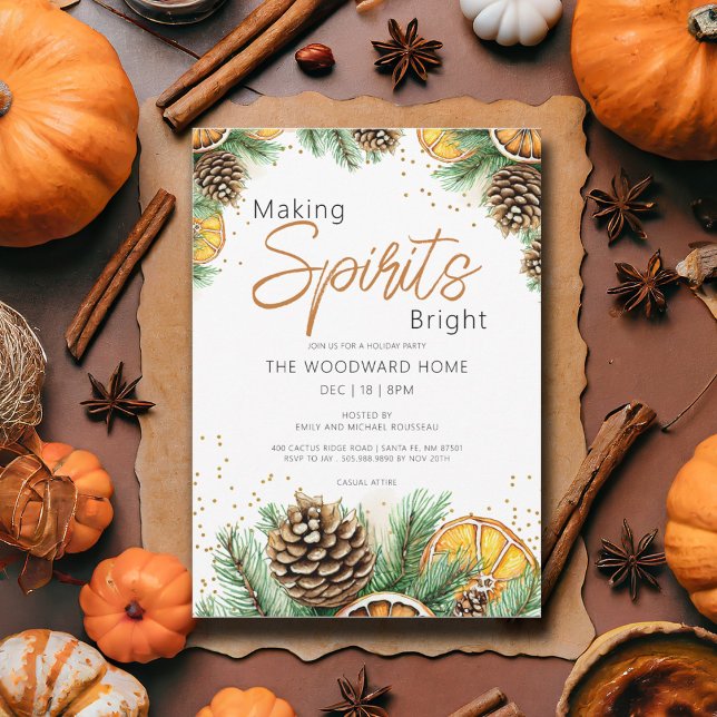 Invitación a la fiesta navideña Making Spirits Bri (Subido por el creador)