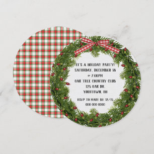 Invitación a la fiesta navideña por navidades
