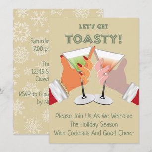 Invitación a la Fiesta Navideña Toasty Cheers
