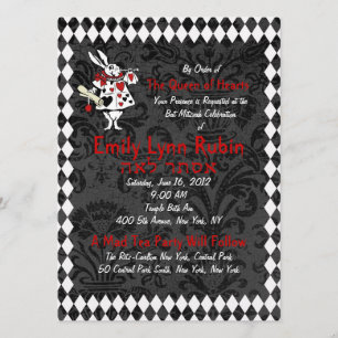 Invitación a la fiesta negra de Alicia en el país 