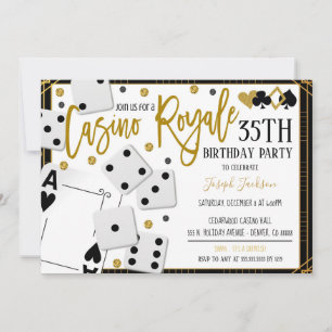 Invitación a la fiesta nocturna de Casino Royale