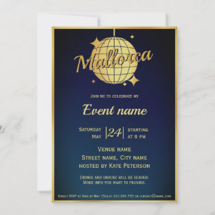 Invitación a la fiesta nocturna de Mallorca España