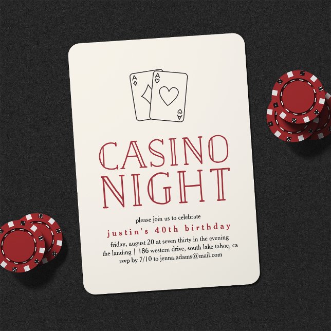 Invitación a la fiesta nocturna del Casino moderno (Subido por el creador)