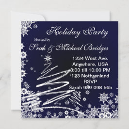 Invitación a la fiesta nocturna Starry Snowy