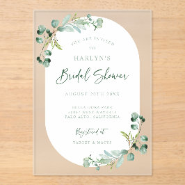 Invitación a la fiesta nupcial de Eucalipto acríli