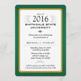 Invitación a la fiesta oficial de graduación verde