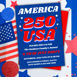 Invitación a la fiesta patriótica de América 250
