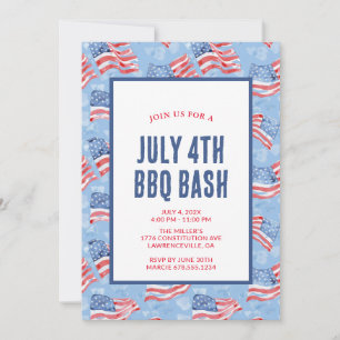 Invitación a la fiesta patriótica del 4 de julio a