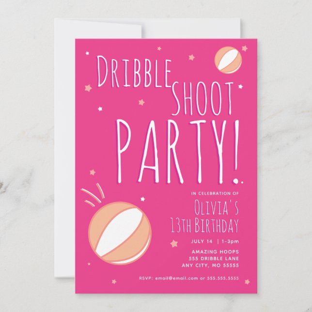 Invitación a la fiesta personalizada de cumpleaños (Anverso)