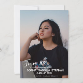 Invitación a la fiesta personalizada de graduación