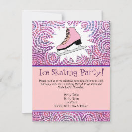 Invitación a la fiesta personalizada de patinaje s