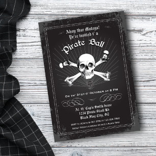 Invitación a la fiesta pirata de Halloween