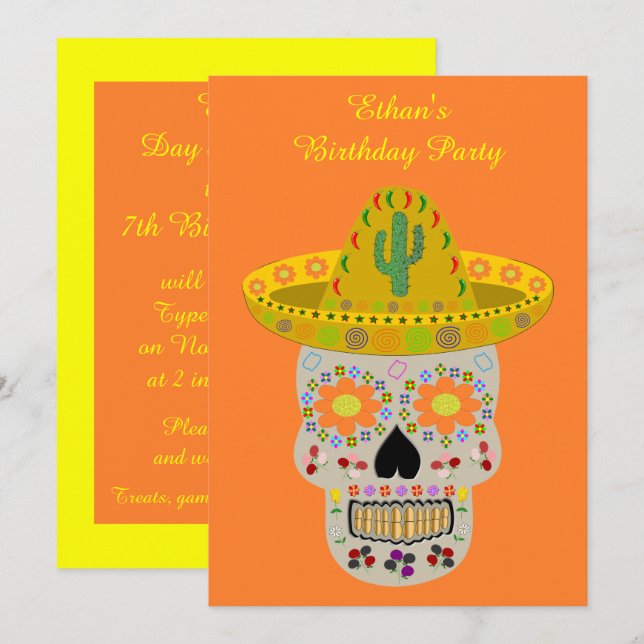 Invitación a la fiesta por el cumpleaños de los mu (Anverso / Reverso)