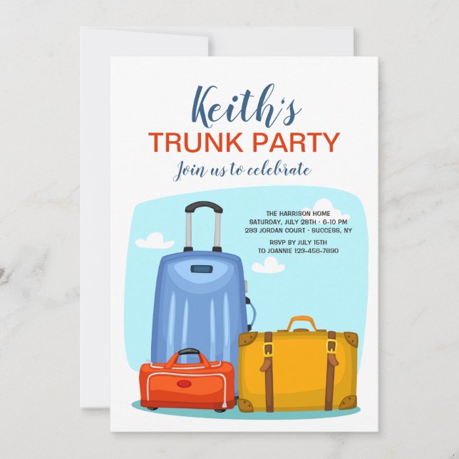 Invitación a la fiesta por troncos universitarios (Anverso)