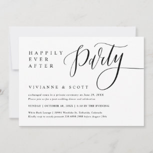 Invitación a la fiesta posterior al enlace de boda