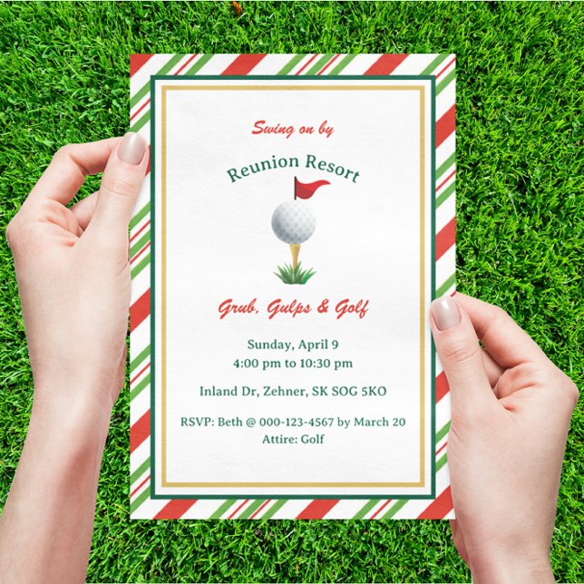 Invitación a la fiesta principal con temas de golf (Subido por el creador)