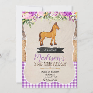 invitación a la fiesta púrpura de Little pony